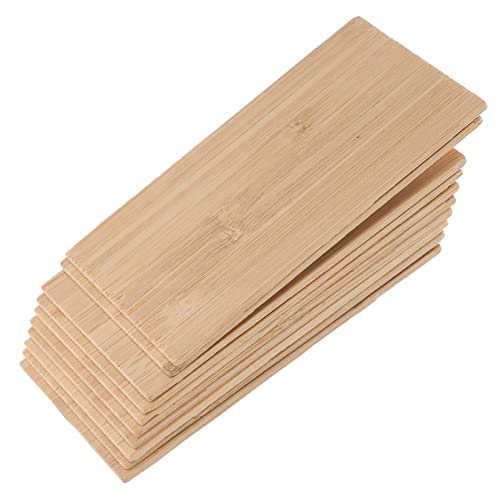 Gadpiparty 10Stücke Rechteckige Bambusausschnitte für DIY Handwerk Leere Bambuschips für Geschenkanhänger Bastelmaterialien zur Gestaltung von Dekorationen und Geschenken von Gadpiparty