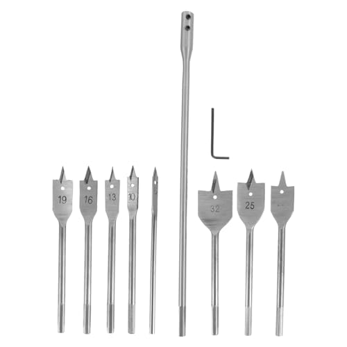 Gadpiparty 10Stücke Teiliges Lochschneider Hochcarbonstahl Klingen Holzbohrer für Präzises Bohren und Sperrholz Langlebiges Werkzeug für Holzarbeiten von Gadpiparty
