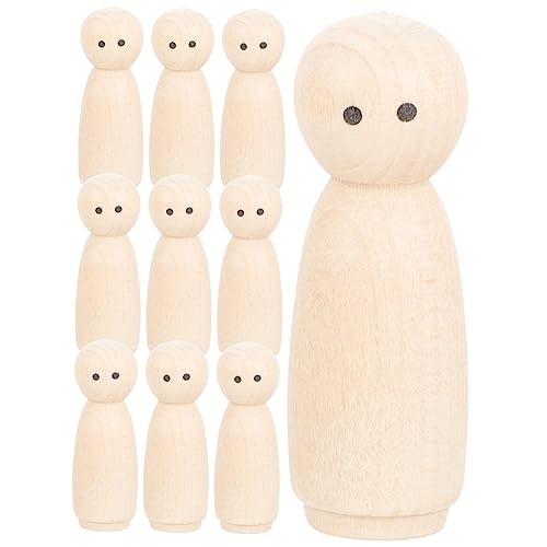 Gadpiparty 10Stücke Unvollendete Holzpuppen für DIY Malprojekte Kinderfreundliche Holzfiguren zum Bemalen für Bastelideen und Dekoration Gadpiparty 10Stücke Unvollendete Holzpuppen für DIY Malprojekte Kinderfreundliche Holzfiguren zum Bemalen für Bastelideen und Dekoration von Gadpiparty