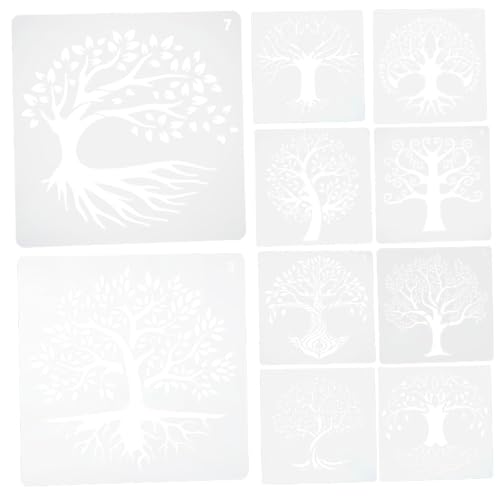 Gadpiparty 12 Blatt Lebensbaum-vorlage Schablonenmuster Blattschablone Baum Des Lebens Schablone Baumschablonen Zum Malen Zeichnungsschablonen Für Ausgehöhlte Bäume Weiß Das Haustier von Gadpiparty