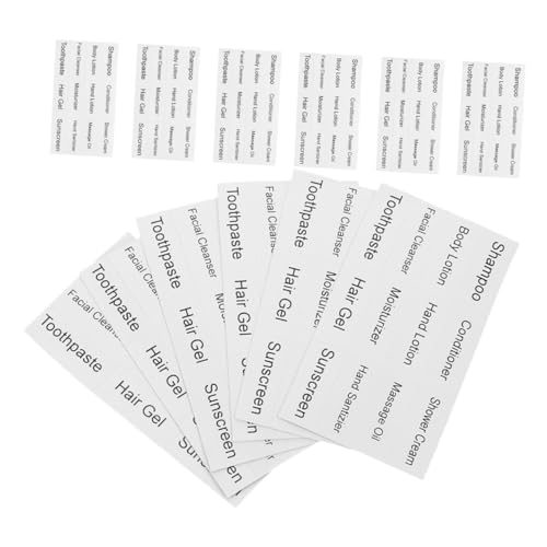 Gadpiparty 12 Blatt Selbstklebende Etiketten für Kosmetikflaschen Wasserfeste Badezimmeraufkleber für Hautpflegeprodukte Aufkleber zur Flaschenbeschriftung und Organisation Gadpiparty 12 Blatt Selbstklebende Etiketten für Kosmetikflaschen Wasserfeste Badezimmeraufkleber für Hautpflegeprodukte Aufkleber zur Flaschenbeschriftung und Organisation von Gadpiparty