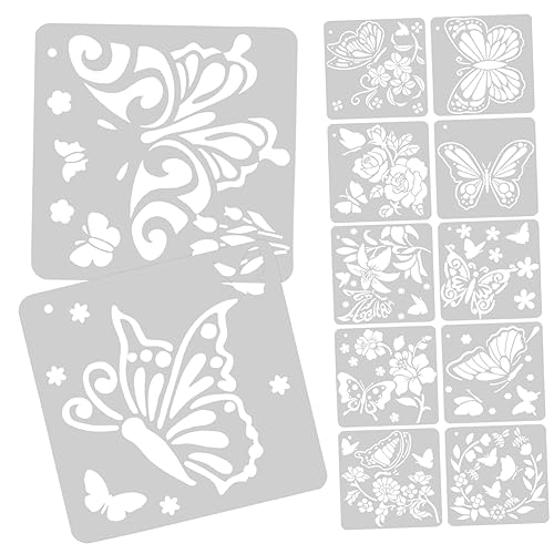 Gadpiparty 12 Blatt Wandmalerei Schablonen Wiederverwendbare Schmetterlings Templates für DIY Malerei Wänden Möbel und Mehr von Gadpiparty