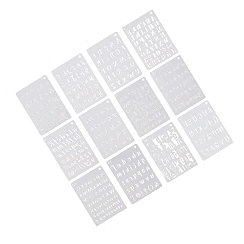 Gadpiparty 12 Blatt Wiederverwendbare Diy Buchstaben und Zahlen Schablonen Hochwertige Pet Materialien für Kunsthandwerk und Kinderzeichnungen und Langlebig für Kreative Bastelprojekte von Gadpiparty