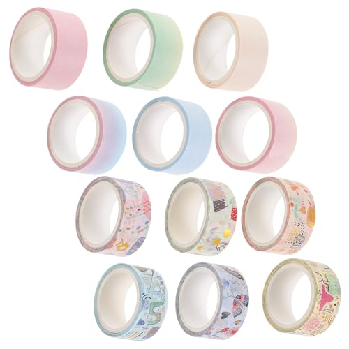 Gadpiparty 12 Rollen Dekoratives Klebeband für Scrapbooking Diy Projekte Handwerksbedarf für Tagebücher Karten und pro Vielseitige Bastelmaterialien für Ideen Gadpiparty 12 Rollen Dekoratives Klebeband für Scrapbooking Diy Projekte Handwerksbedarf für Tagebücher Karten und pro Vielseitige Bastelmaterialien für Ideen von Gadpiparty