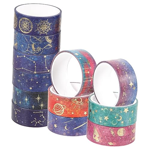 Gadpiparty 12 Rollen Dekoratives Washi Tape Sternen Design für DIY Bastelprojekte Scrapbooking und Journals Bastler und Studenten von Gadpiparty