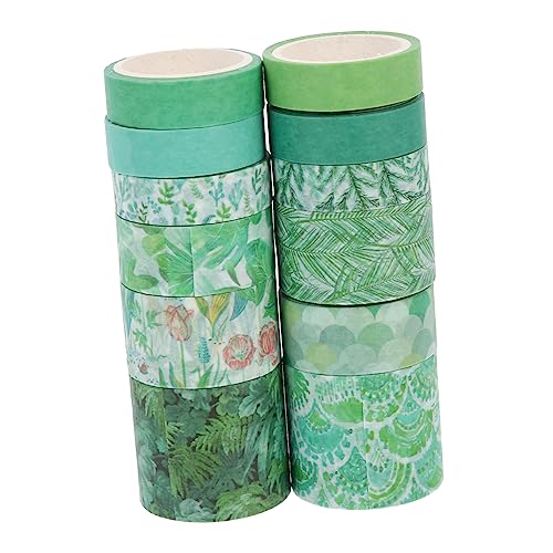 Gadpiparty 12 Rollen Papierbandaufkleber Sammelalbum UV frische Scrapbook-Bänder farbiges Band Scrapbooking Scrapbook-Klebeband dekorativ Washi-Tape-Aufkleber Tagebuch Papierbänder PVC von Gadpiparty