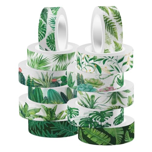 Gadpiparty 12 Rollen Pflanzenband Blumenband dekorative Bandblätter Zeitschriftenzubehör dekoratives Klebeband farbig Washi Tape -Aufkleber für das Journaling Mehrzweck-Washi-Tape Bastelband Gadpiparty 12 Rollen Pflanzenband Blumenband dekorative Bandblätter Zeitschriftenzubehör dekoratives Klebeband farbig Washi Tape -Aufkleber für das Journaling Mehrzweck-Washi-Tape Bastelband von Gadpiparty