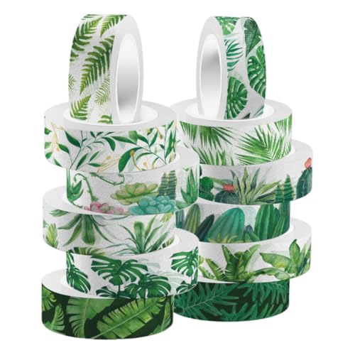 Gadpiparty 12 Rollen Pflanzenband Zeitschriftenzubehör Farbig Dekoration Blumenband Dekorative Bandblätter Dekoratives Klebeband Washi-tape Grün Blumen-washi-tape Aufkleber Gadpiparty 12 Rollen Pflanzenband Zeitschriftenzubehör Farbig Dekoration Blumenband Dekorative Bandblätter Dekoratives Klebeband Washi-tape Grün Blumen-washi-tape Aufkleber von Gadpiparty