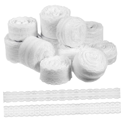 Gadpiparty 12 Rollen Spitzenband Verpackung Band für weißes Band dekorativ Stoff Blumenwickband Vintage-Bandbesatz Geschenkband zum Geburtstag Hochzeitsband Festliches Atmosphäre Bandband Gadpiparty 12 Rollen Spitzenband Verpackung Band für weißes Band dekorativ Stoff Blumenwickband Vintage-Bandbesatz Geschenkband zum Geburtstag Hochzeitsband Festliches Atmosphäre Bandband von Gadpiparty
