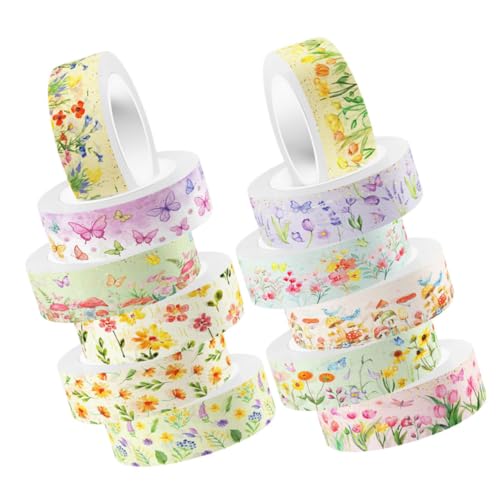 Gadpiparty 12 Rollen Transparentes Washi-Tape Aufkleber zum Basteln Notizbuch DIY Washi Tape Planer Tape Tagebuchband selbstklebende DIY-Klebebänder Bastelband DIY Klebeband Gadpiparty 12 Rollen Transparentes Washi-Tape Aufkleber zum Basteln Notizbuch DIY Washi Tape Planer Tape Tagebuchband selbstklebende DIY-Klebebänder Bastelband DIY Klebeband von Gadpiparty