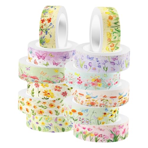 Gadpiparty 12 Rollen Transparentes Washi-Tape Washi-Tape-Dekoration Washi-Tape für Scrapbooking Vintage Washi Tape Mehrzweck-Washi-Tape Washi -Bänder Washi Tape breit Washi-Tape süß Aufkleber von Gadpiparty