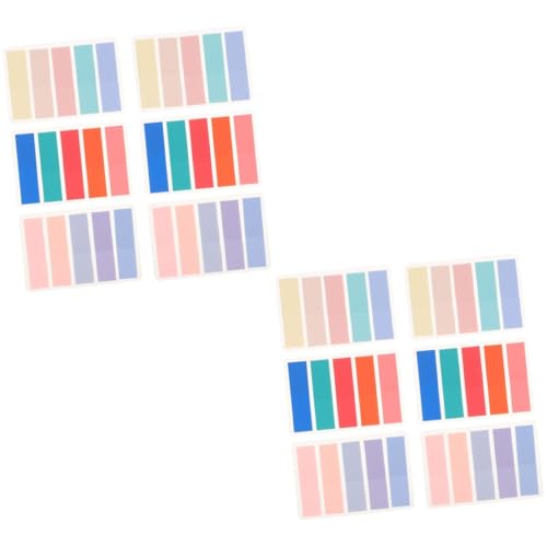 Gadpiparty 12 Sätze Farbcodierten Index Haftnotizen Transparente Buchmarkierungen für Schule und Büro Wiederverwendbare Sticky Tabs für Effektives Lernen und Organisieren von Gadpiparty