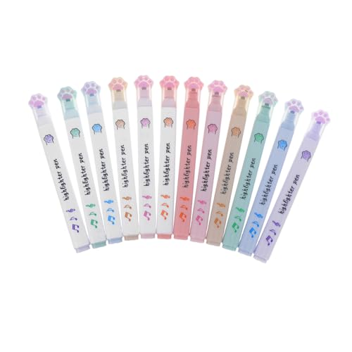 Gadpiparty 12 Stück Cat Paws Highlighter Marker mit Wasserbasierter Tinte Leuchtende Pastellfarbene Schreibmarker für Schüler Studenten Mädchen und Frauen für Schule und Büro Gadpiparty 12 Stück Cat Paws Highlighter Marker mit Wasserbasierter Tinte Leuchtende Pastellfarbene Schreibmarker für Schüler Studenten Mädchen und Frauen für Schule und Büro von Gadpiparty