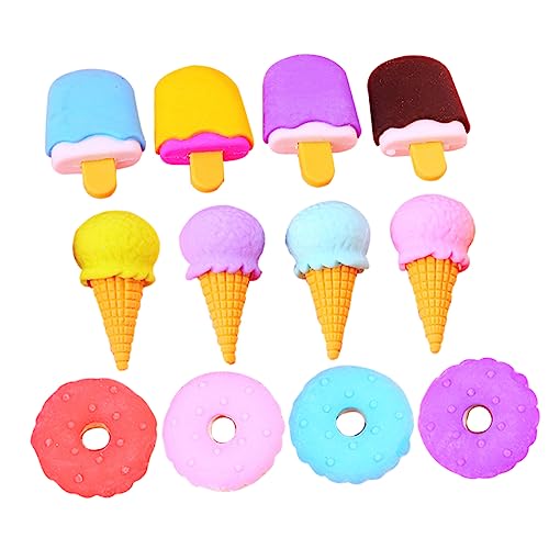Gadpiparty 12 Stück Kegeleisseraer Zusammenstellen Kindergerichte Tipp Löschbar Topper Rosa Mini Obstgummi Klein Party Spaß Multifunktions-radierer Radiergummi von Gadpiparty