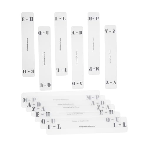 Gadpiparty 12 Stück Klassifizierungs -Tag -Karte Trennwände für Aktenordner aufzeichnen Trennwände für Schallplatten Tab alphabetisch Vinyls CD-Klassifizierungskarte Karteikarte für CD Acryl von Gadpiparty
