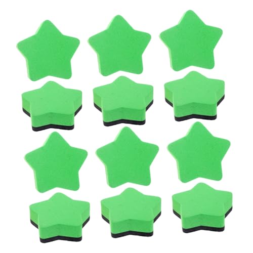 Gadpiparty 12 Stück Pentagramm-Radiergummi trocken abwischbare Radiergummis whiteboard zubehör Magnetischer Tafelschwamm Trockenradierer für Whiteboards Whiteboard-Radierer Eva-Filztuch von Gadpiparty