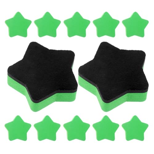 Gadpiparty 12 Stück Pentagramm-radiergummi Weiß Klein Trocken Abwischbare Radiergummis Mini Kind Planke Trockenlöscher Für Das Klassenzimmer Lehrerzubehör Eva Filztuch Green von Gadpiparty