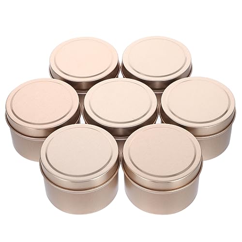 Gadpiparty 12 Stück Retro Kerzengläser Runde Kerzenbehälter für Diy Kerzenherstellung für Aromatherapie Kosmetik Gewürze Roségold von Gadpiparty