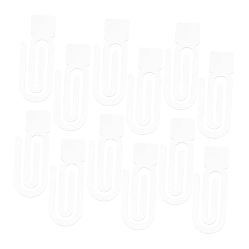 Gadpiparty 12 Stück Teiliges Acryl Lesezeichen Jumbo Büroklammern Transparente Dokumentenclips für Schüler Vielseitige Bookmarks zum Organisieren von Notizen Langlebig und Robust für Schule von Gadpiparty