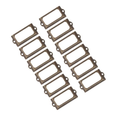Gadpiparty 12 Stück Teiliges Antike Metall etikettenrahmen für Retro Label Holder mit Schrauben Geeignet für Schränke Bücherregale Schmuck Geschenkboxen Langlebig und Einfach zu Montieren Gadpiparty 12 Stück Teiliges Antike Metall etikettenrahmen für Retro Label Holder mit Schrauben Geeignet für Schränke Bücherregale Schmuck Geschenkboxen Langlebig und Einfach zu Montieren von Gadpiparty
