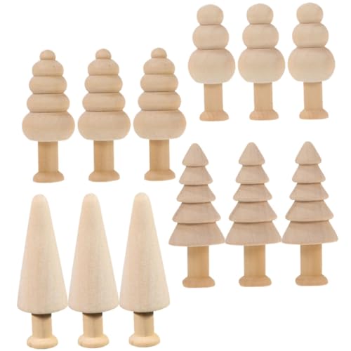 Gadpiparty 12 Stück Teiliges Holz Weihnachtsbaum Formen DIY Bastelmaterial für Unbemalte Holzfiguren für Weihnachtsdekoration für Kreative Bastelprojekte und Festliche von Gadpiparty