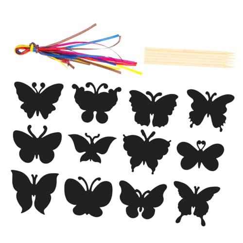 Gadpiparty 12 Stück Teiliges Kratzpapier für Diy Schmetterling Lesezeichen und Bastelmaterial für Kreative Partydekoration und Eltern Interaktion Gadpiparty 12 Stück Teiliges Kratzpapier für Diy Schmetterling Lesezeichen und Bastelmaterial für Kreative Partydekoration und Eltern Interaktion von Gadpiparty