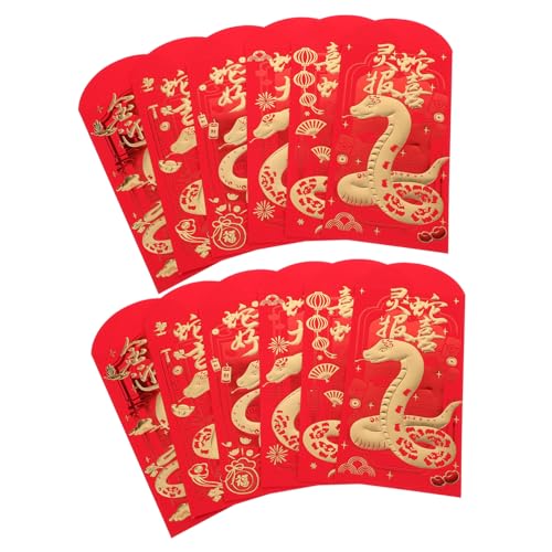 Gadpiparty 12 Stück Teiliges Rote Umschläge Jahr der Schlange Lunar Year Briefumschläge mit Goldprägung Frühlingsfest Glücksgeldumschläge für Familie Freunde Gadpiparty 12 Stück Teiliges Rote Umschläge Jahr der Schlange Lunar Year Briefumschläge mit Goldprägung Frühlingsfest Glücksgeldumschläge für Familie Freunde von Gadpiparty