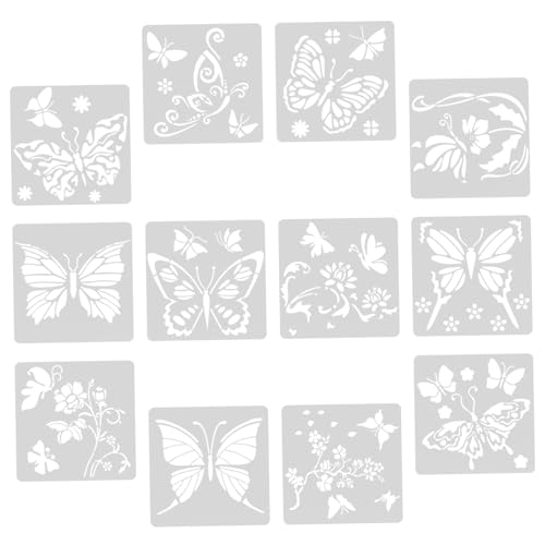 Gadpiparty 12 Stück Teiliges Schmetterlings Schablonen Wiederverwendbare Malvorlagen für Projekte für DIY Scrapbooking und Wanddekoration Langlebige und Waschbare Materialien Gadpiparty 12 Stück Teiliges Schmetterlings Schablonen Wiederverwendbare Malvorlagen für Projekte für DIY Scrapbooking und Wanddekoration Langlebige und Waschbare Materialien von Gadpiparty