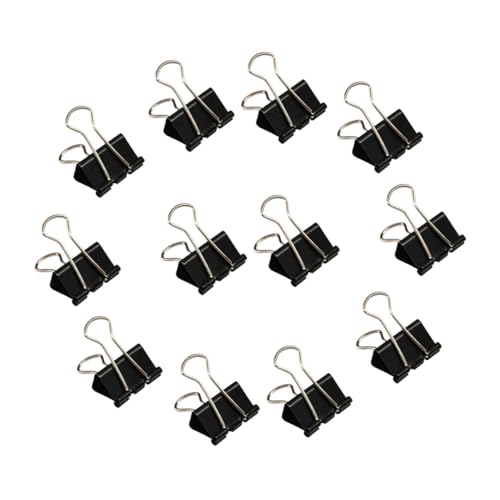 Gadpiparty 12 Stück Teiliges Schwarze Metall Binder Clips Vielseitige Büroklammern für Akten Dokumente und Papier Stabile Klammern für Lehrer Studenten und Bürobedarf Gadpiparty 12 Stück Teiliges Schwarze Metall Binder Clips Vielseitige Büroklammern für Akten Dokumente und Papier Stabile Klammern für Lehrer Studenten und Bürobedarf von Gadpiparty