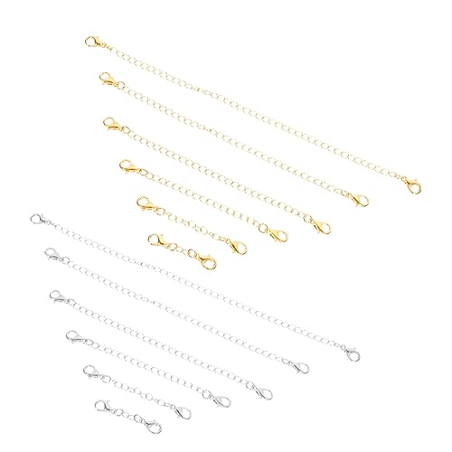 Gadpiparty 12 Stück Teiliges Set Kettenverlängerung mit Hummerverschlüssen Schmuckzubehör für Armbänder und DIY Schmuckgestaltung Verschiedenen Längen und Farben Gadpiparty 12 Stück Teiliges Set Kettenverlängerung mit Hummerverschlüssen Schmuckzubehör für Armbänder und DIY Schmuckgestaltung Verschiedenen Längen und Farben von Gadpiparty