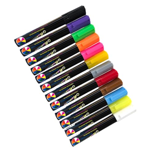 Gadpiparty 12 Stück Teiliges Set Wiederverwendbarer Flüssigkreide Marker für Tafeln Bunte Abwischbare Stifte für Kreative Projekte und Gadpiparty 12 Stück Teiliges Set Wiederverwendbarer Flüssigkreide Marker für Tafeln Bunte Abwischbare Stifte für Kreative Projekte und von Gadpiparty