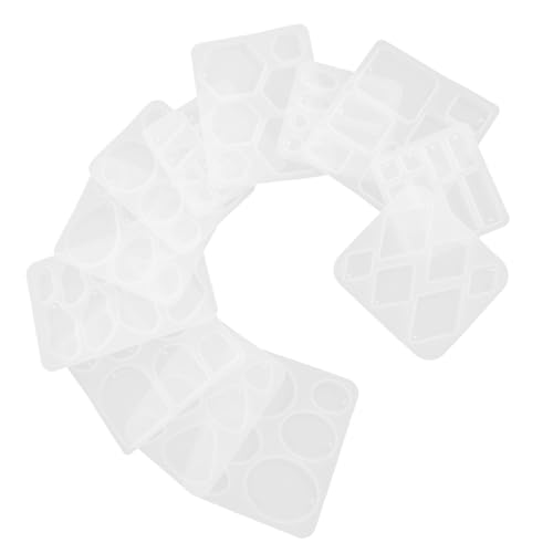 Gadpiparty 12 Stück Teiliges Silikon ohrring gießform Epoxidharz DIY Schmuckherstellung mit Polygon Ovalanhängern Flexibel Langlebig Einfach zu Entformen für Anhänger Schlüsselanhänger und von Gadpiparty