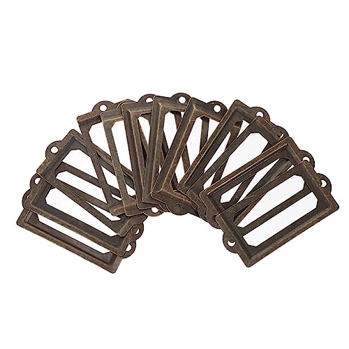Gadpiparty 12 Stück Teiliges Vintage Metall Etikettenrahmen mit Schrauben Stabile Schubladenbeschriftung Antike Labelhalter für Kabinett und Möbel Einfache Rostfrei und Langlebig Gadpiparty 12 Stück Teiliges Vintage Metall Etikettenrahmen mit Schrauben Stabile Schubladenbeschriftung Antike Labelhalter für Kabinett und Möbel Einfache Rostfrei und Langlebig von Gadpiparty