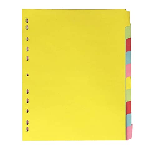 Gadpiparty 12 Stück Trennblätter Teilig Farben Indexkarten mit Löchern für Ordner Bunte Kategorisierung für Planner und Notizbücher von Gadpiparty
