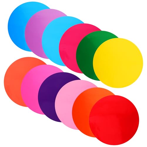 Gadpiparty 12 Stück Wiederverwendbare Abwischbare Bunte PVC Aufkleber für Kinderzeichnungen und Lehrzwecke Selbstklebende Wanddekore für Klassenzimmer und Zuhause von Gadpiparty