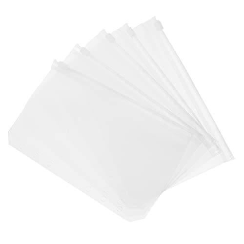 Gadpiparty 12 Stück Zipper Binder Taschen mit Löchern Transparente Dokumentenhüllen für Notizbücher für Schule Büro und Reisen Vielseitige Aufbewahrung für Unterlagen Geld und Fotos von Gadpiparty