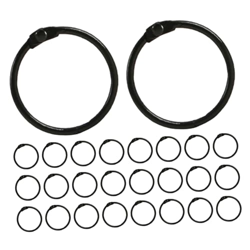 Gadpiparty 120 Stück Buchbinderinge Schnellhefter Ringbindung Kleine Metallringe Verbindungsringe Black von Gadpiparty