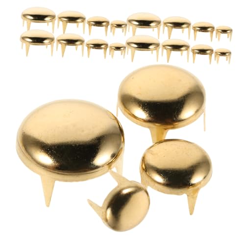 Gadpiparty 120 Stück Teiliges Messing Rundklauen nieten Langlebige Dome Studs für Gürtel Kleidung Schuhe DIY Lederhandwerk Einfache Montage ohne Werkzeug Vielseitige Schmuck von Gadpiparty