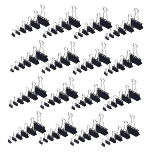 Gadpiparty 120 Stück Teiliges Metall binder clip Langem Griff Robuste Papierklemmen in Starke Haltekraft für Verschiedene Papierstärken Professionelle Büroklammern für Dokumente und von Gadpiparty