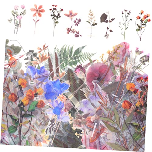 Gadpiparty 120 Stück Teiliges Wasserfeste Pet Pflanzenaufkleber Vintage Blumenaufkleber für Diy Bastelarbeiten Scrapbooking Dekoration von Tagebüchern und Notizbüchern von Gadpiparty