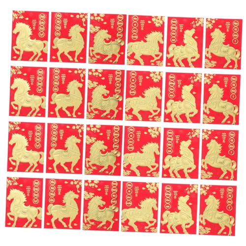 Gadpiparty 120 Stück Vietnamesische Rote Umschläge für Lunar Year Pferde motiv Papierumschläge für Geldgeschenke Designs Festliche Neujahrsumschläge für Familie und Freunde von Gadpiparty