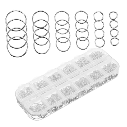 Gadpiparty 1200 Stück Metallöffnungsring Schmuck-anhänger Biegeringe Für Schmuck Schlüssel Sprungringe Für Schmuckherstellung Klein Goldene Biegeringe Reifen Eisen Silver Gadpiparty 1200 Stück Metallöffnungsring Schmuck-anhänger Biegeringe Für Schmuck Schlüssel Sprungringe Für Schmuckherstellung Klein Goldene Biegeringe Reifen Eisen Silver von Gadpiparty