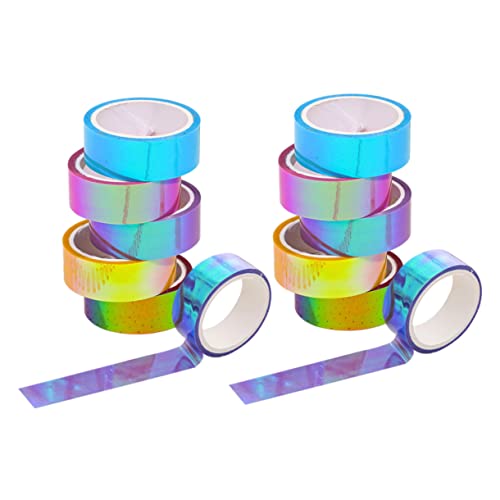 Gadpiparty 12Rollen Dekorative Scrapbook Tapes Wasserdichtes Klebeband für DIY Kunsthandwerk Journaling und Scrapbooking Farben für Projekte von Gadpiparty