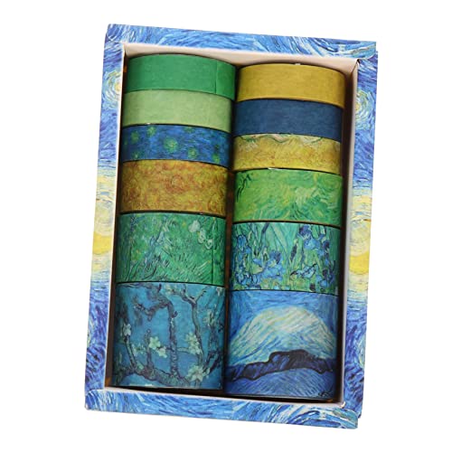 Gadpiparty 12Rollen Washi Tape Klebebänder für Scrapbooking DIY Projekte und Geschenkverpackungen Dekorative Abziehbilder für Tagebuch und Kunsthandwerk von Gadpiparty