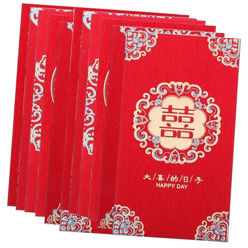 Gadpiparty 12Stücke Glücksgeldtaschen Rot Traditionelle Hochzeitsumschläge Dekorative Geldhalter für Hochzeiten und Feiern Chinesischer Stil Hochwertige Verarbeitung Kreatives Design von Gadpiparty