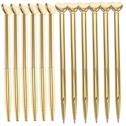 Gadpiparty 12Stücke Herzförmige Kugelschreiber Ergonomische Stifte Für Büro Schreibwerkzeug Für Kreative Reibungsloses Schreiben Goldfarbig Langlebig Gadpiparty 12Stücke Herzförmige Kugelschreiber Ergonomische Stifte Für Büro Schreibwerkzeug Für Kreative Reibungsloses Schreiben Goldfarbig Langlebig von Gadpiparty