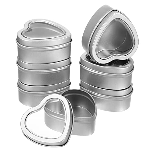 Gadpiparty 12Stücke Herzförmige Metalldosen mit Klarglasdeckel Edle Aufbewahrungsbehälter für Süßigkeiten und Schätze Elegant und Vielseitig Einsetzbar von Gadpiparty