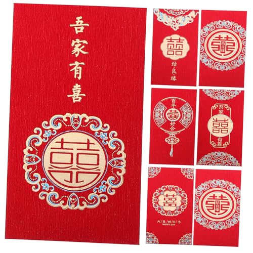 Gadpiparty 12Stücke Rote Umschläge im Chinesischen Retro Stil für Hochzeiten Chinesische Neujahr Geschenkverpackungen für Glück und Wohlstand von Gadpiparty