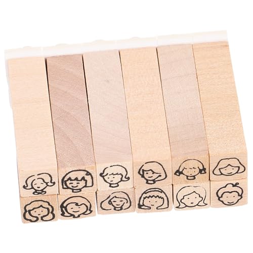 Gadpiparty 12Stücke Teiliges Holzstempel Set mit Niedlichen Mustern DIY Tagebuchstempel für Kreative Bastelprojekte für Geschenketiketten Karten und von Gadpiparty