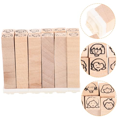 Gadpiparty 12Stücke Teiliges Holzstempel mit Dekorativen Mustern für DIY Journaling Scrapbooking und Geschenkverpackungen Multifunktionale Stempel für Kreative Projekte und Persönliche von Gadpiparty